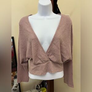 Urban Outfitters mauve crossover blouse (size S)